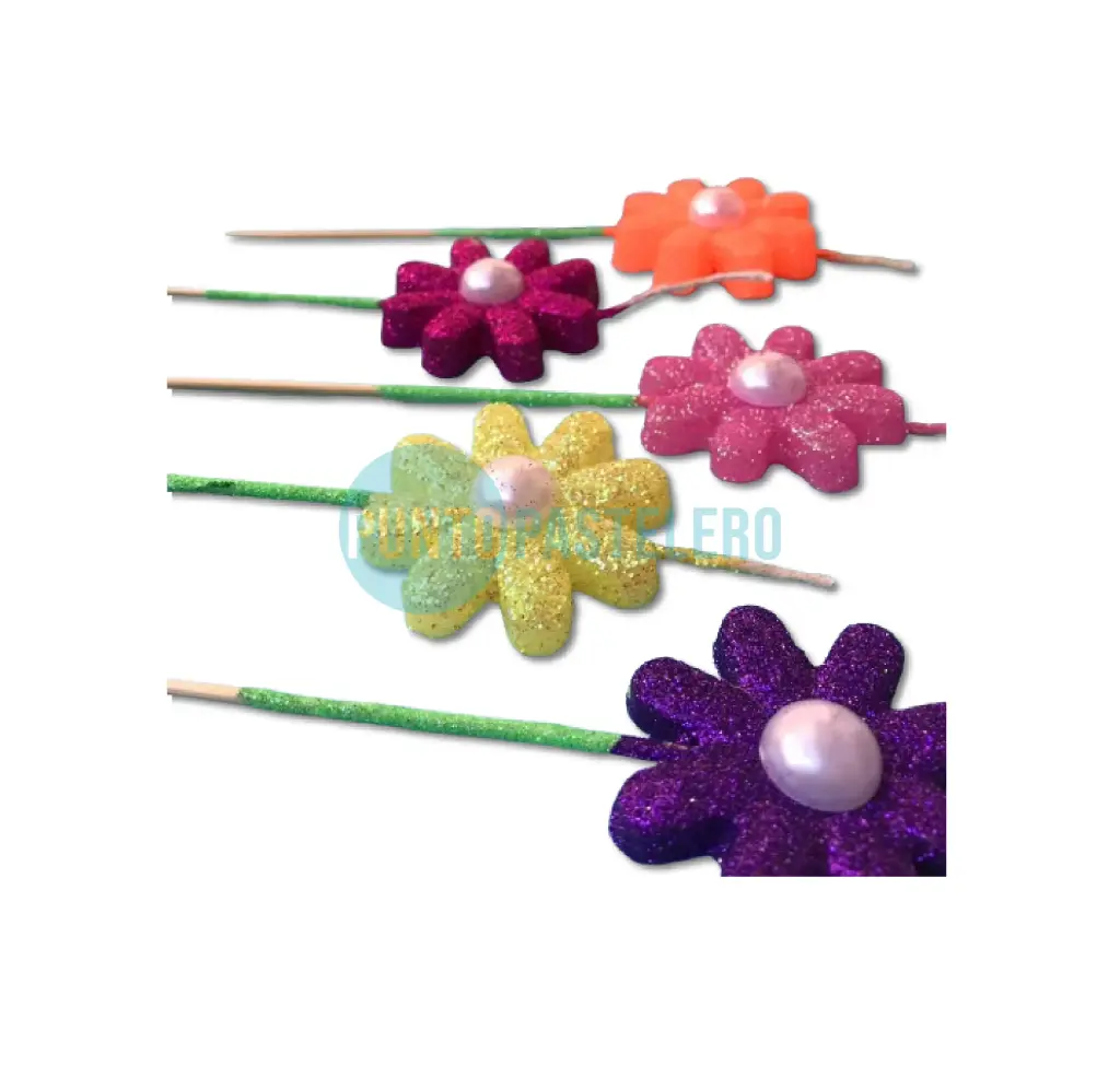 VELAS FLOR CON CENTRO NACARADO