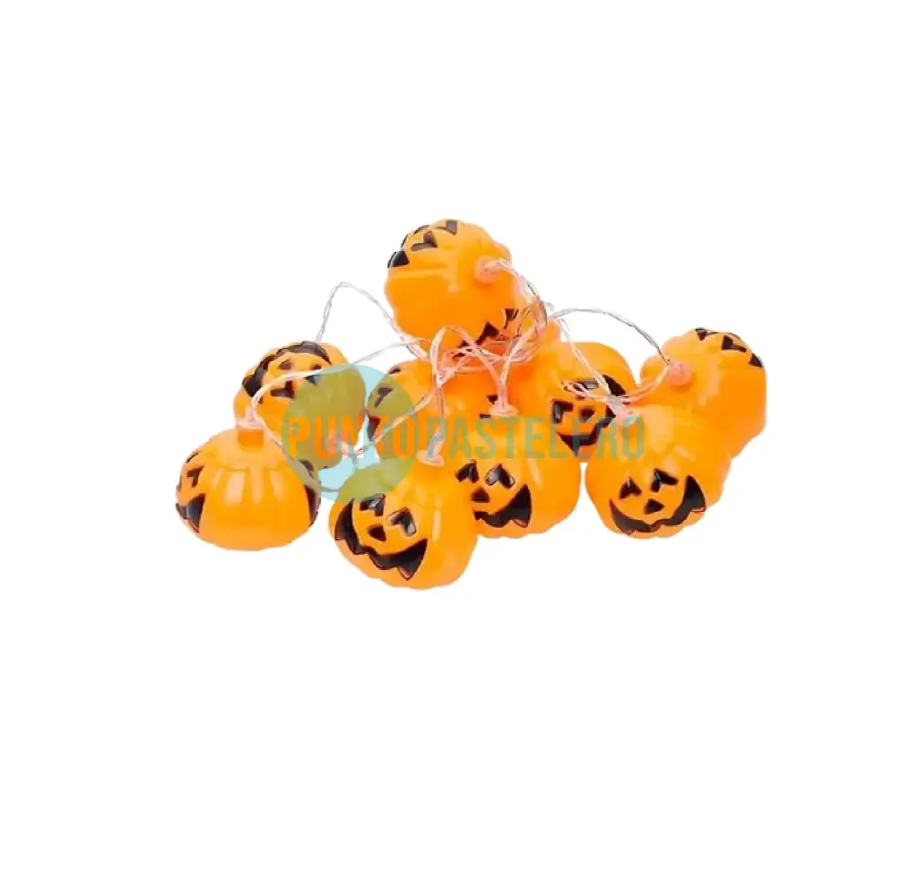 [6929331408115] GUIRNALDA LED HALLOWEEN CALABAZA 10 LUCES (1.7 M) (PILA AA)