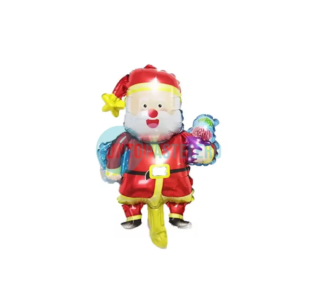 GLOBO METALIZADO PAPA NOEL NAVIDAD (40 CM) [C2-A7]