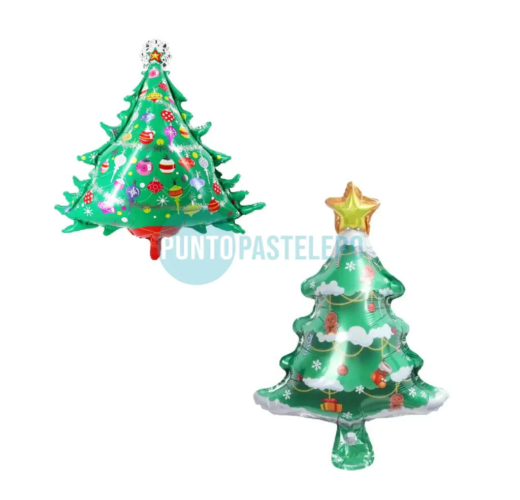 GLOBO METALIZADO ARBOL NAVIDAD (40 CM) [C2-A7]