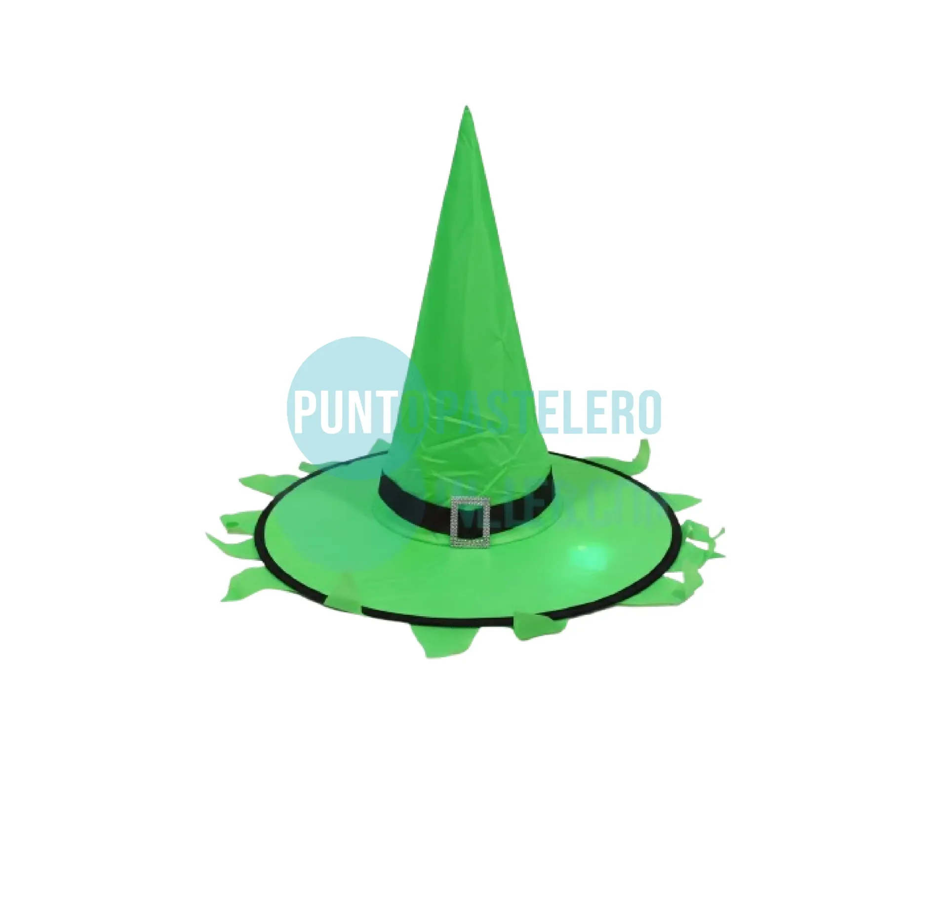 GORRO DE BRUJA COLGANTE CON LUZ (VIOLETA - NARANJA - VERDE)