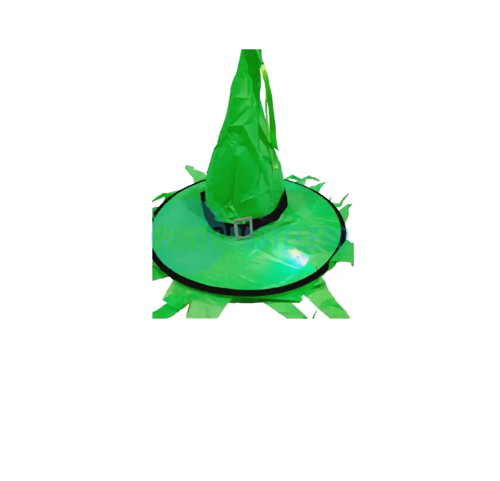 [00112811] GORRO DE BRUJA NARANJA/VIOLETA COLGANTE CON LUZ