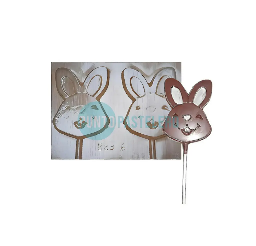 MOLDE ACETATO CHUPETIN CONEJO CARITA CHATA