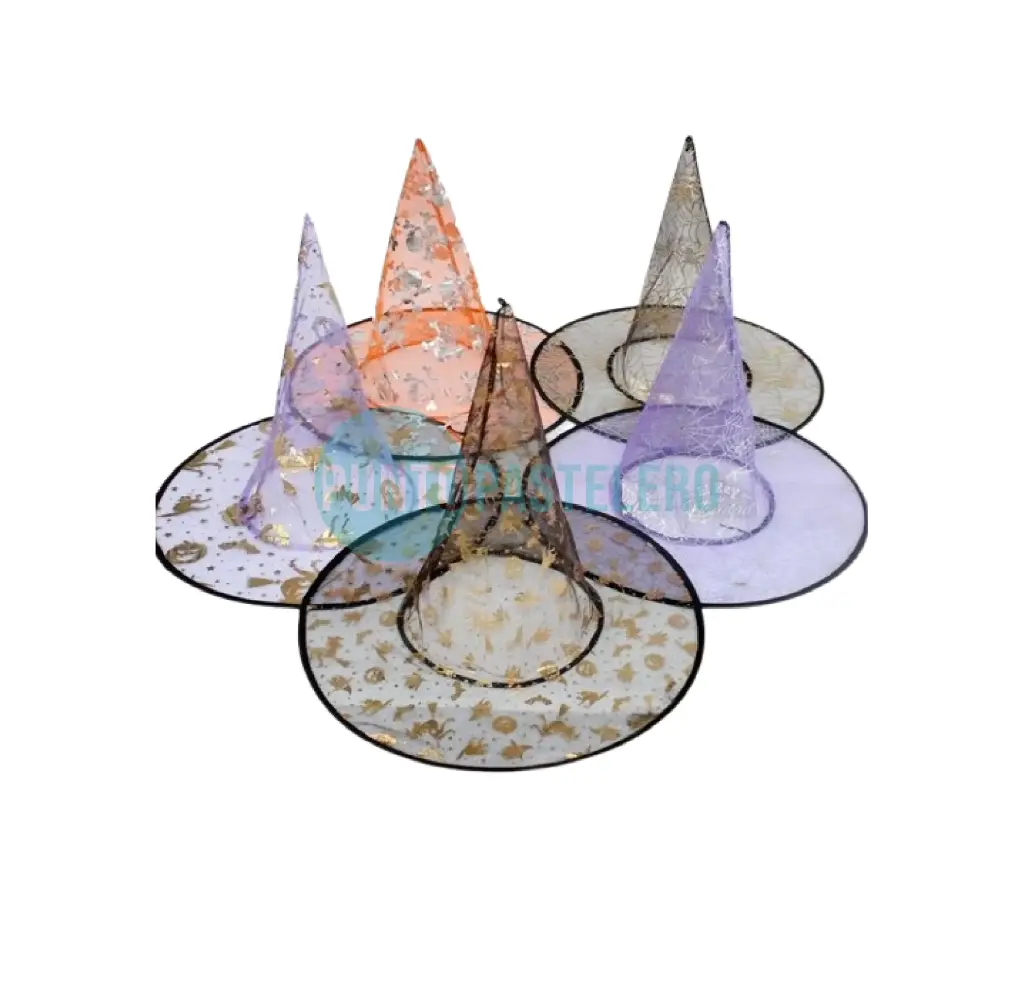 GORRO DE BRUJA ESTAMPADO HALLOWEEN TUL