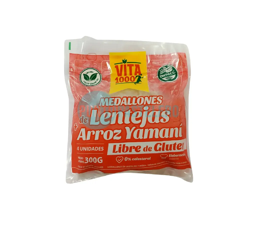 [7798099256998] MEDALLONES DE LENTEJAS Y ARROZ YAMANI (X 4 U.) (SIN TACC)