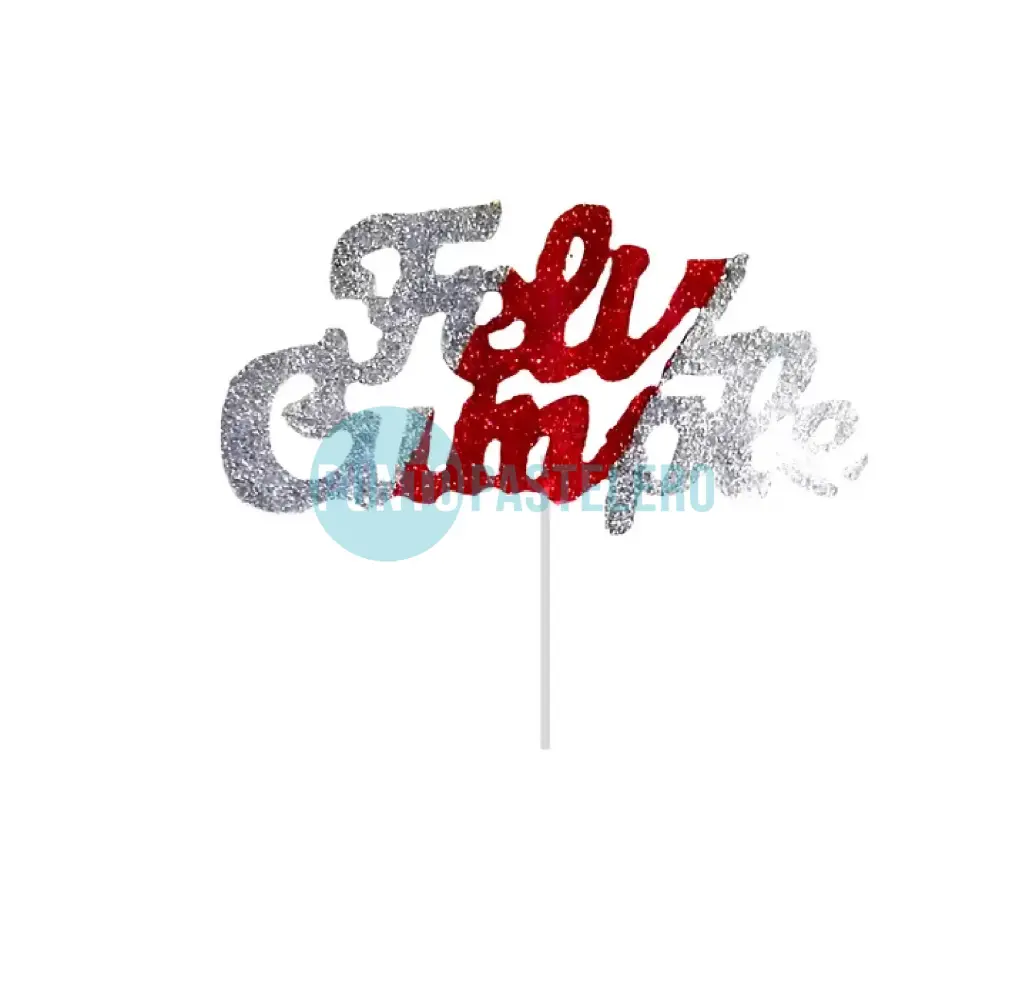 PINCHE TELGOPOR CON BRILLO FRASE FELIZ CUMPLE RIVER