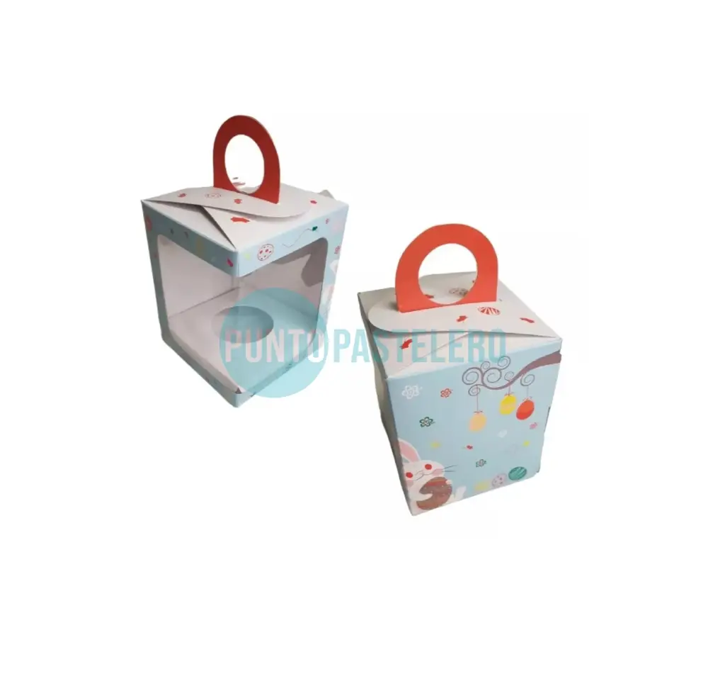 [PA313] CAJA PARA HUEVO N°10 VISOR LATERAL (16 X 16 X 9 CM)