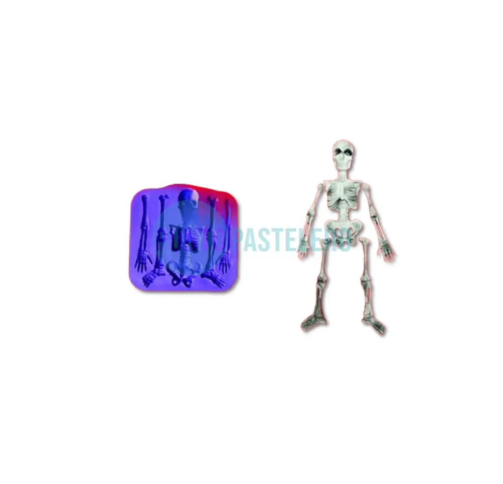 MOLDE DE SILICONA ESQUELETO HALLOWEEN N°87 [C5]