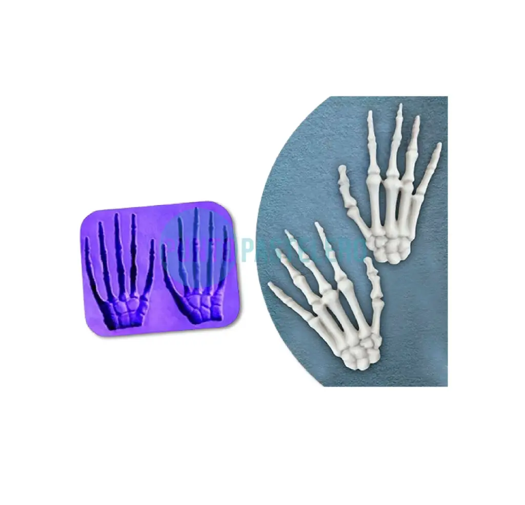 MOLDE DE SILICONA MANO ESQUELETO HALLOWEEN N°89 [C5]