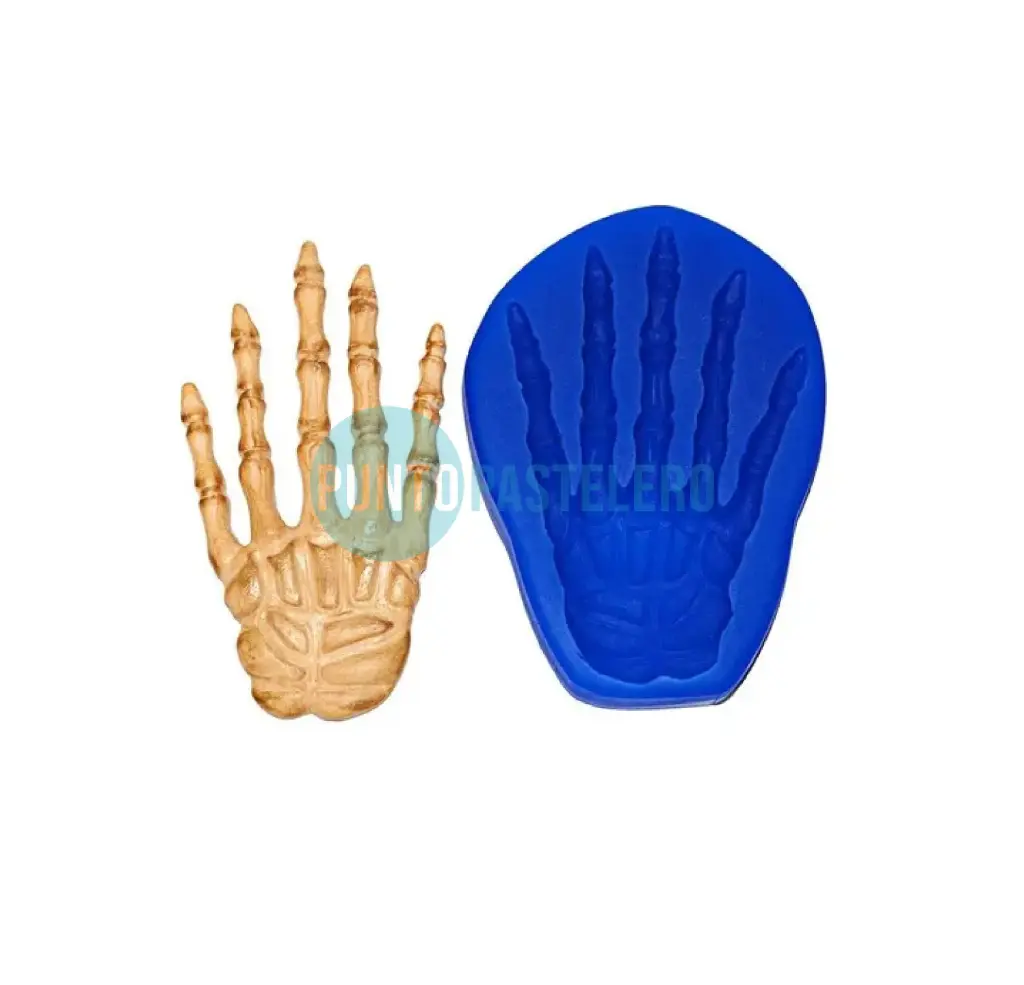 MOLDE DE SILICONA MANO ESQUELETO HALLOWEEN N° 90 [C5]