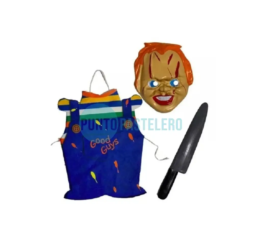 SET DISFRAZ CHUCKY (CUCHILLA-CARETA-PECHERA)