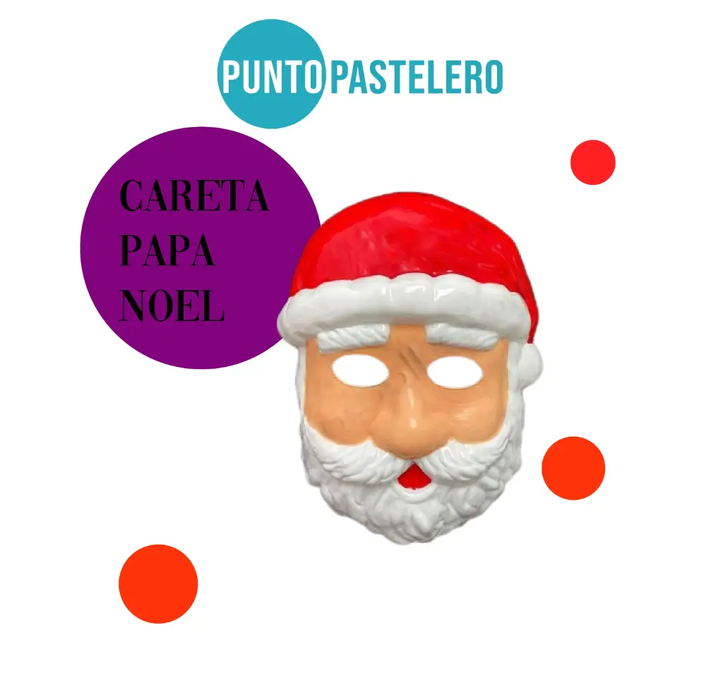 CARETA MASCARA RIGIDA PAPA NOEL