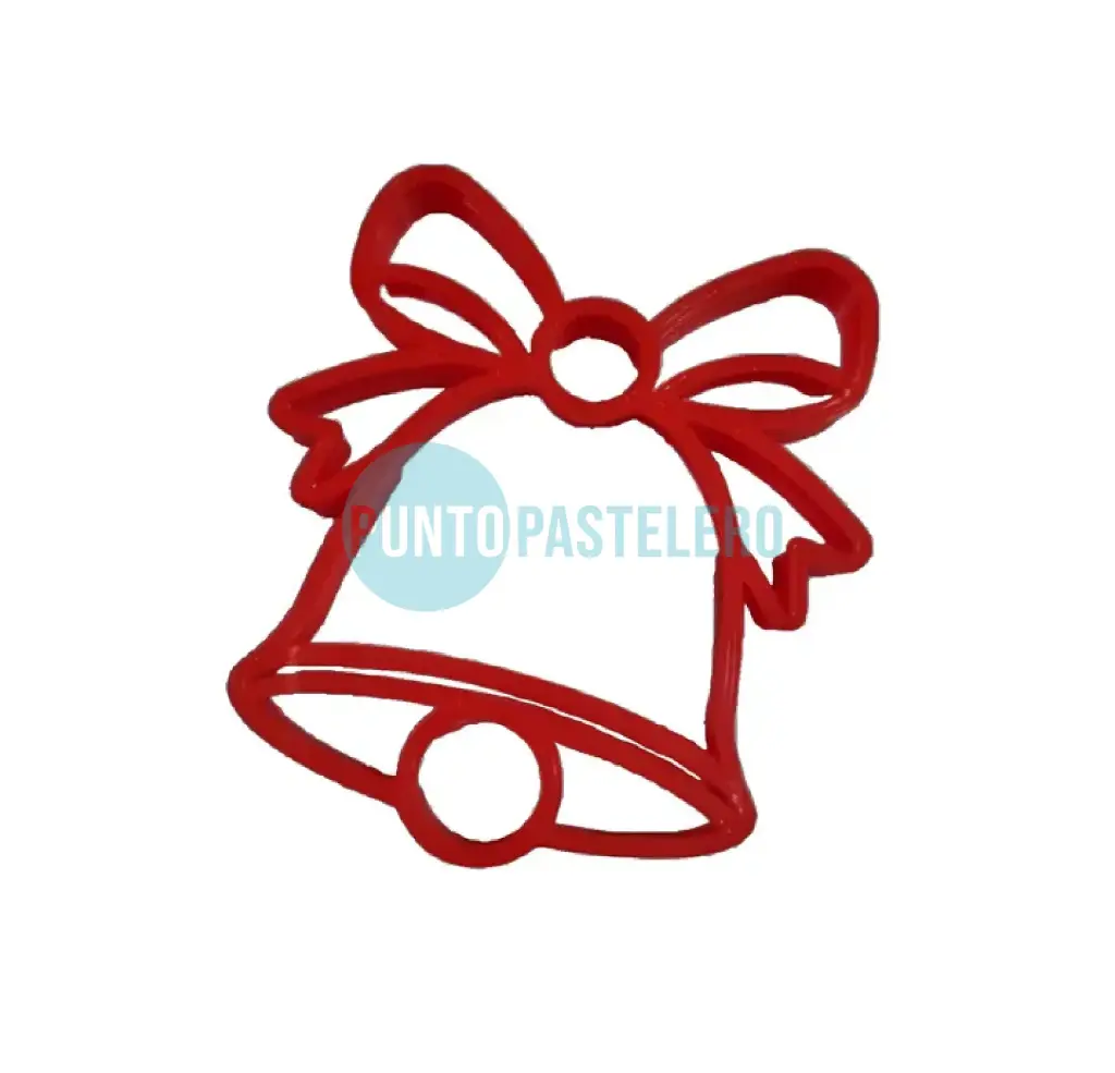 CORTANTE MARCADOR PLASTICO 3D CAMPANA CON MOÑO NAVIDAD [CAJA 17]