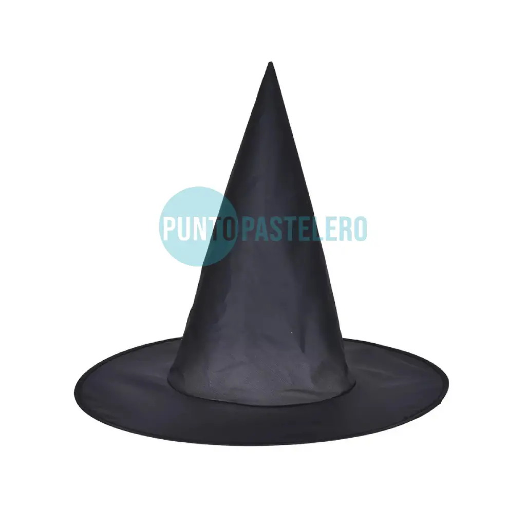 GORRO BRUJA NEGRO JERSEY HALLOWEEN
