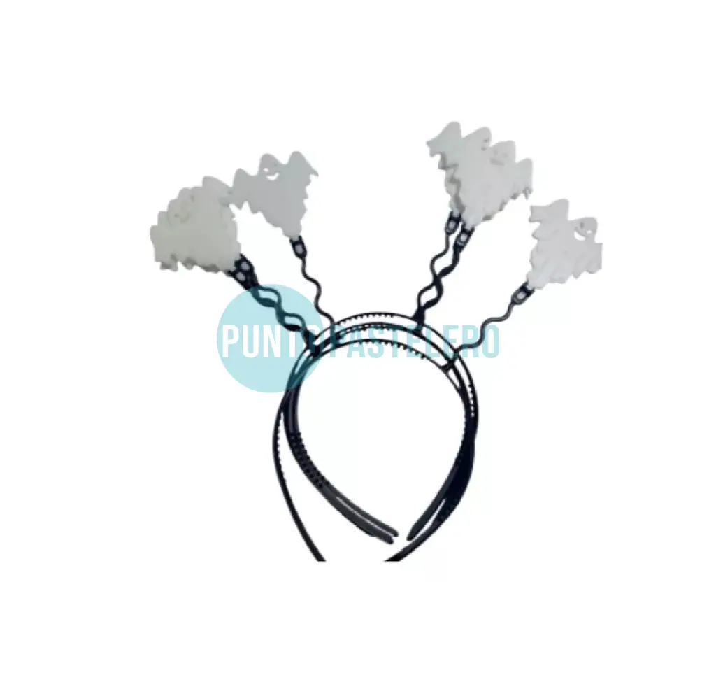 VINCHA PLASTICA FANTASMA HALLOWEEN (X 4 U.)