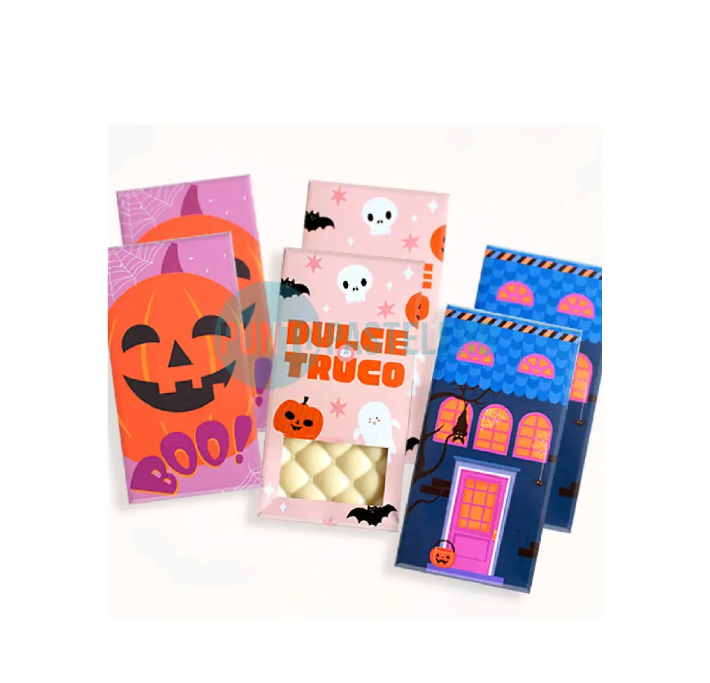 PACK DE CAJITAS PACKAGING PARA TABLETA DE CHOCOLATE HALLOWEEN SURTIDAS PARPEN (6 U.)