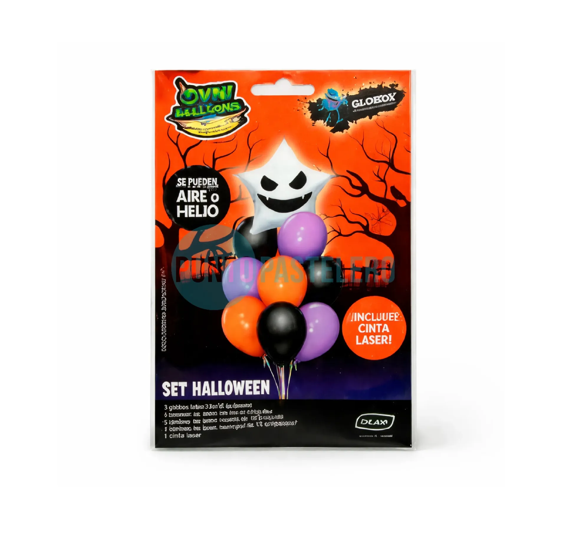 SET DE GLOBOS HALLOWEEN OVNI (9 PIEZAS)