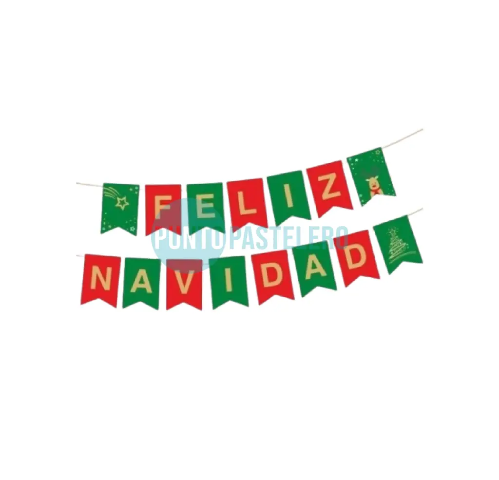 BANDERIN FELIZ NAVIDAD