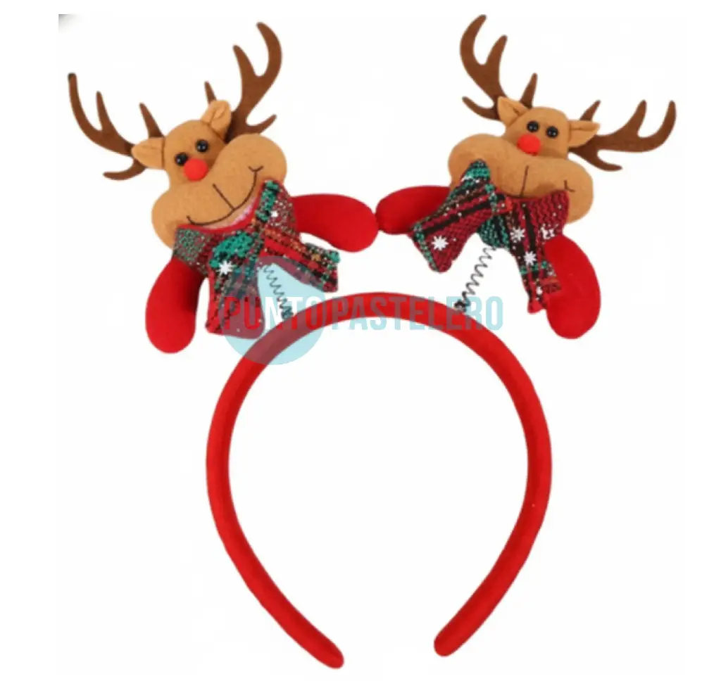 [EZ7871] VINCHA NAVIDEÑA PELUCHE RENO