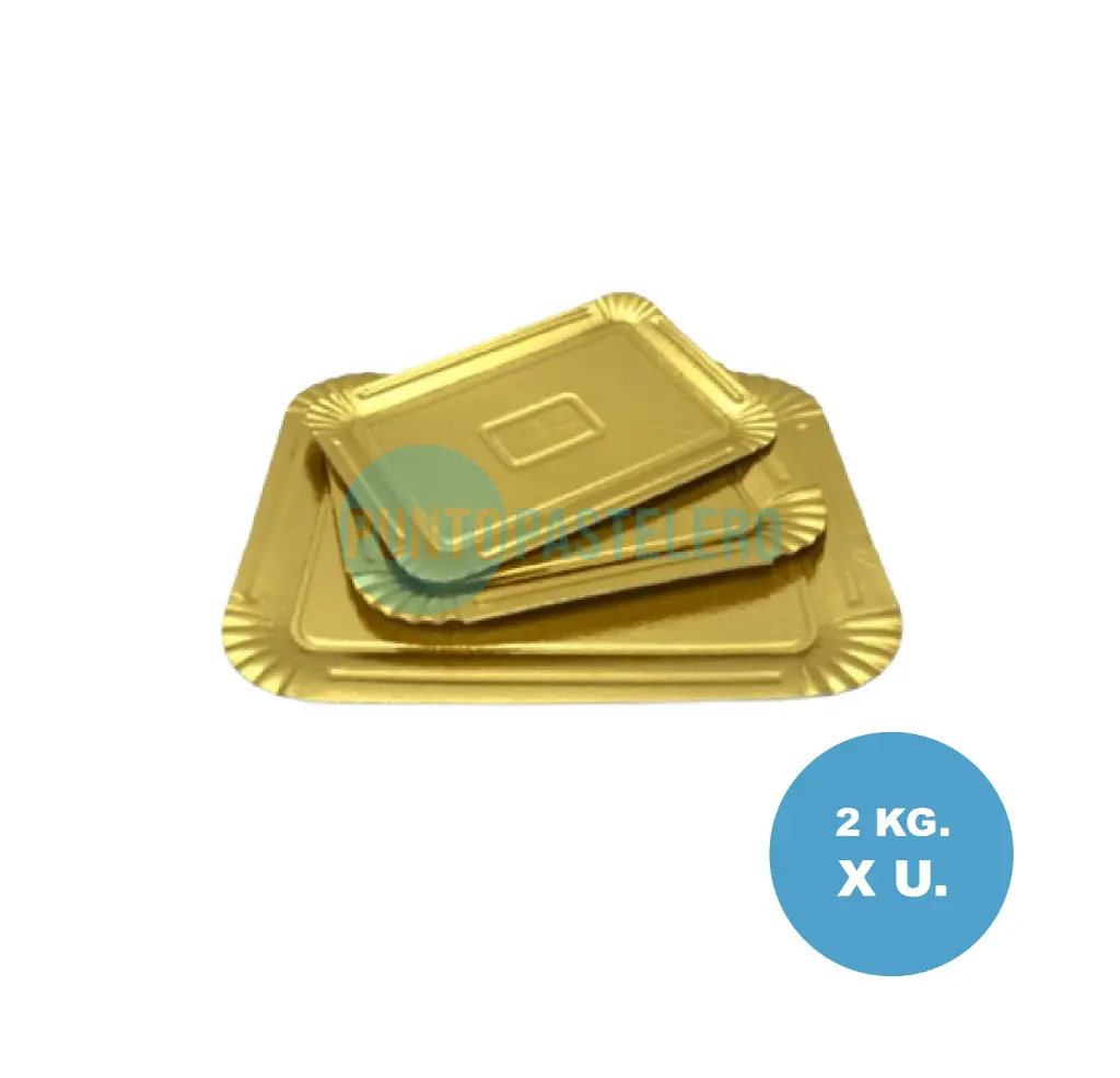 BANDEJA DORADA ECO 2 KG. (X U.)