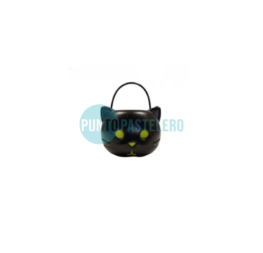[7799088024604] MINI BALDE GATO NEGRO (8 CM) (PARTY STORE)