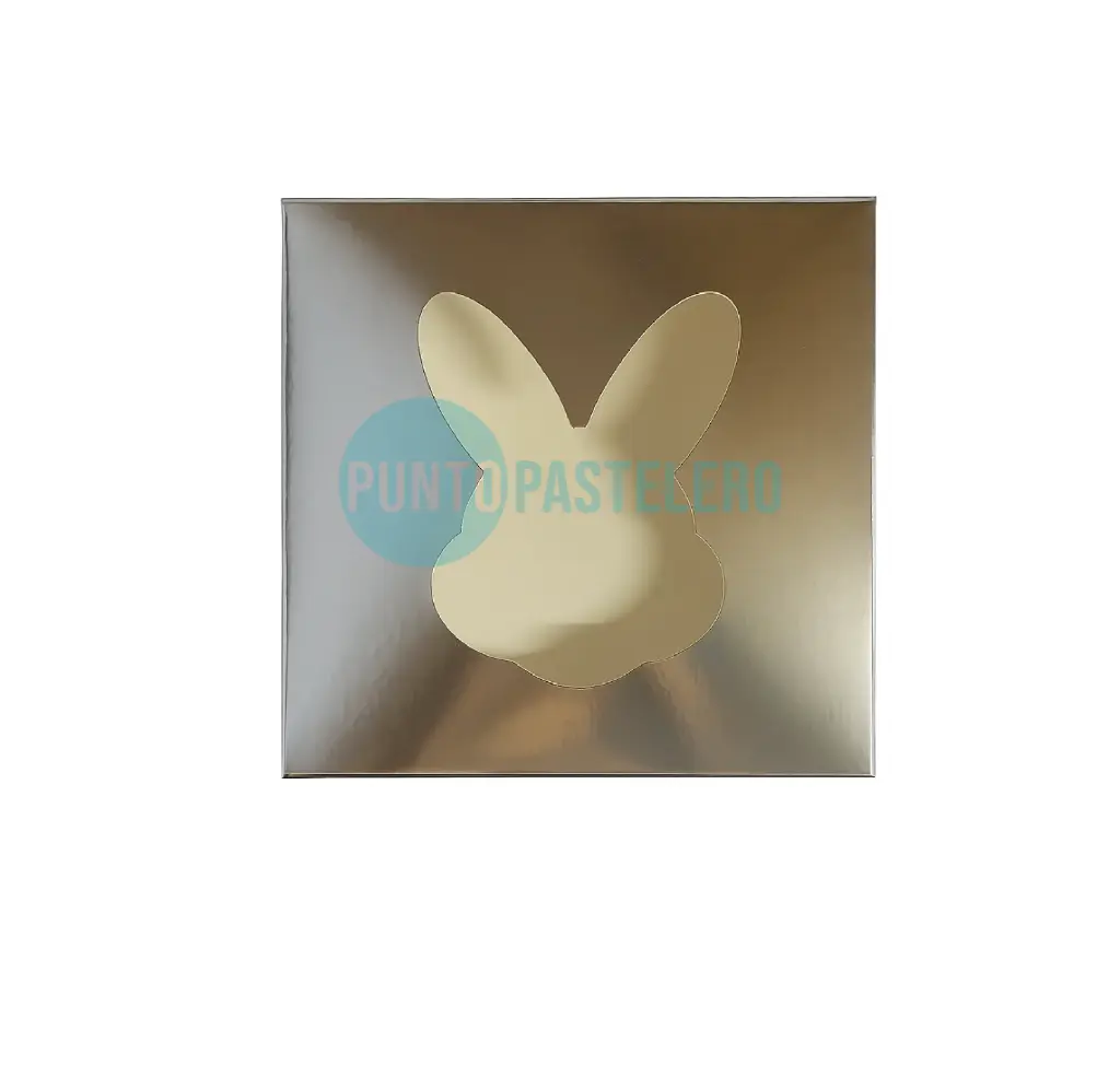 CAJA CON ENGANCHE LATERAL TAPA VISOR CONEJO (14X14X5 CM)