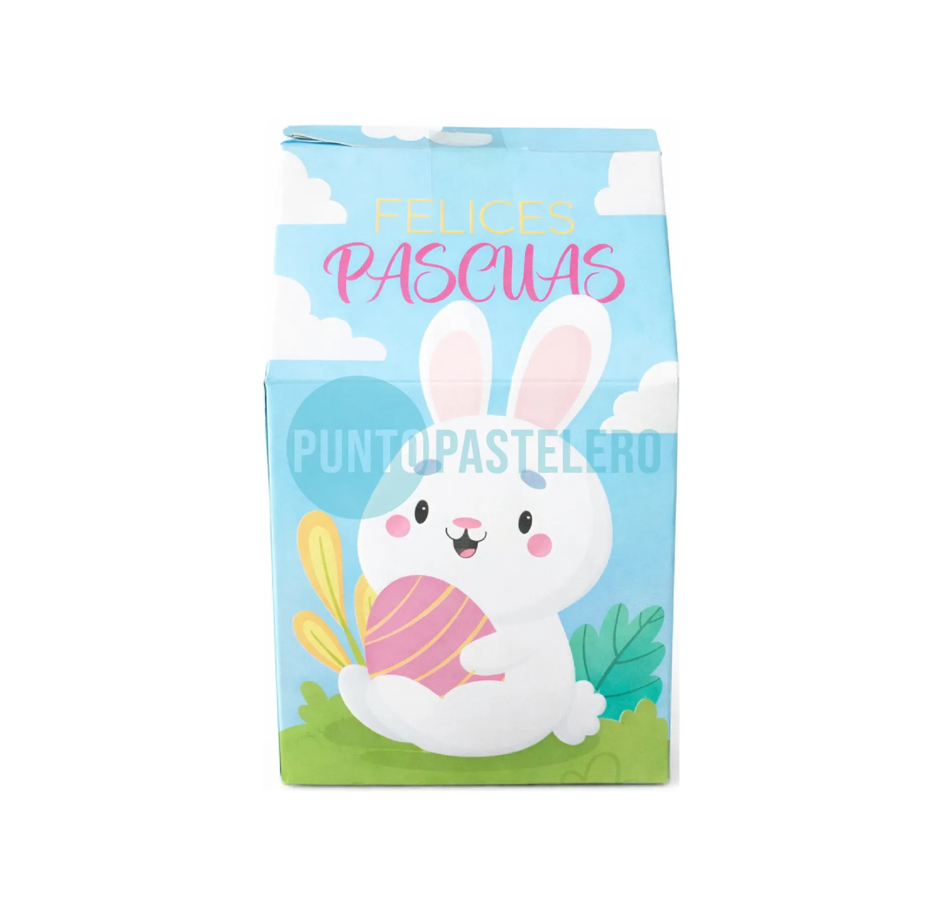 CAJA MILK PARA HUEVO DE PASCUA CHICO (10 X 10 X 14 CM)