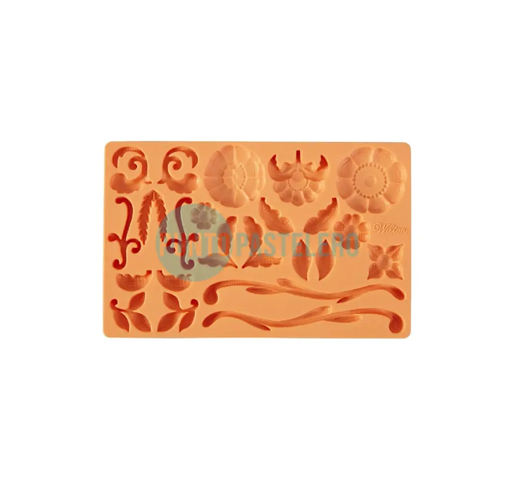 MOLDE DE SILICONA PARA FONDANT Y PASTA DE GOMA ENCAJE [P]