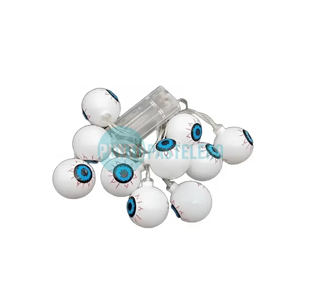 [6958917010398] GUIRNALDA LED HALLOWEEN OJOS 10 LUCES (3 M) (PILA AA)