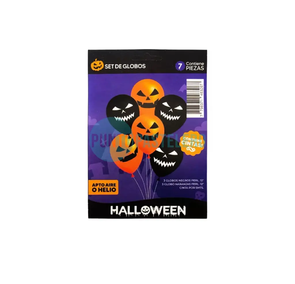[7798371463267] SET DE GLOBOS HALLOWEEN (7 PIEZAS)