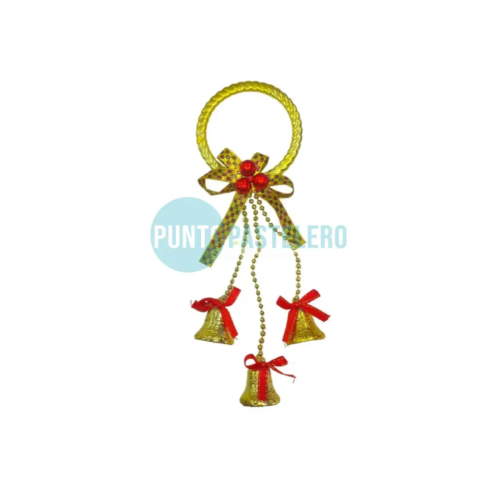 ADORNO NAVIDEÑO COLGANTE CAMPANAS (22 CM)