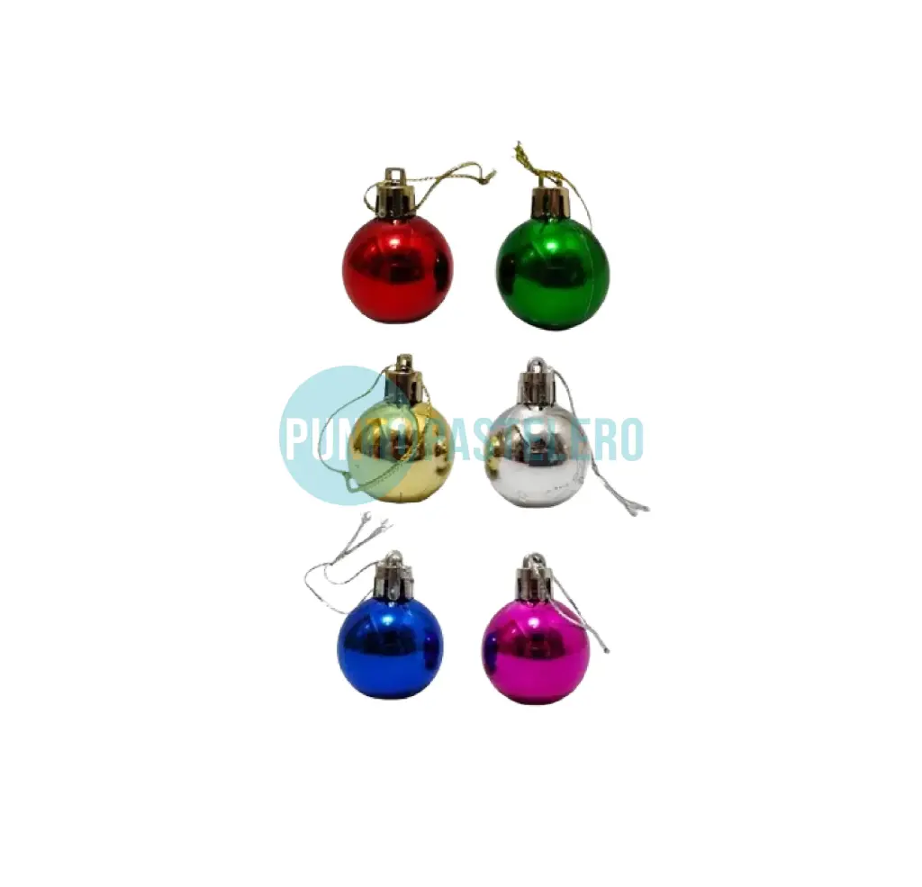 ADORNO NAVIDEÑO COLGANTE BOLAS 5 CM (3 U.)