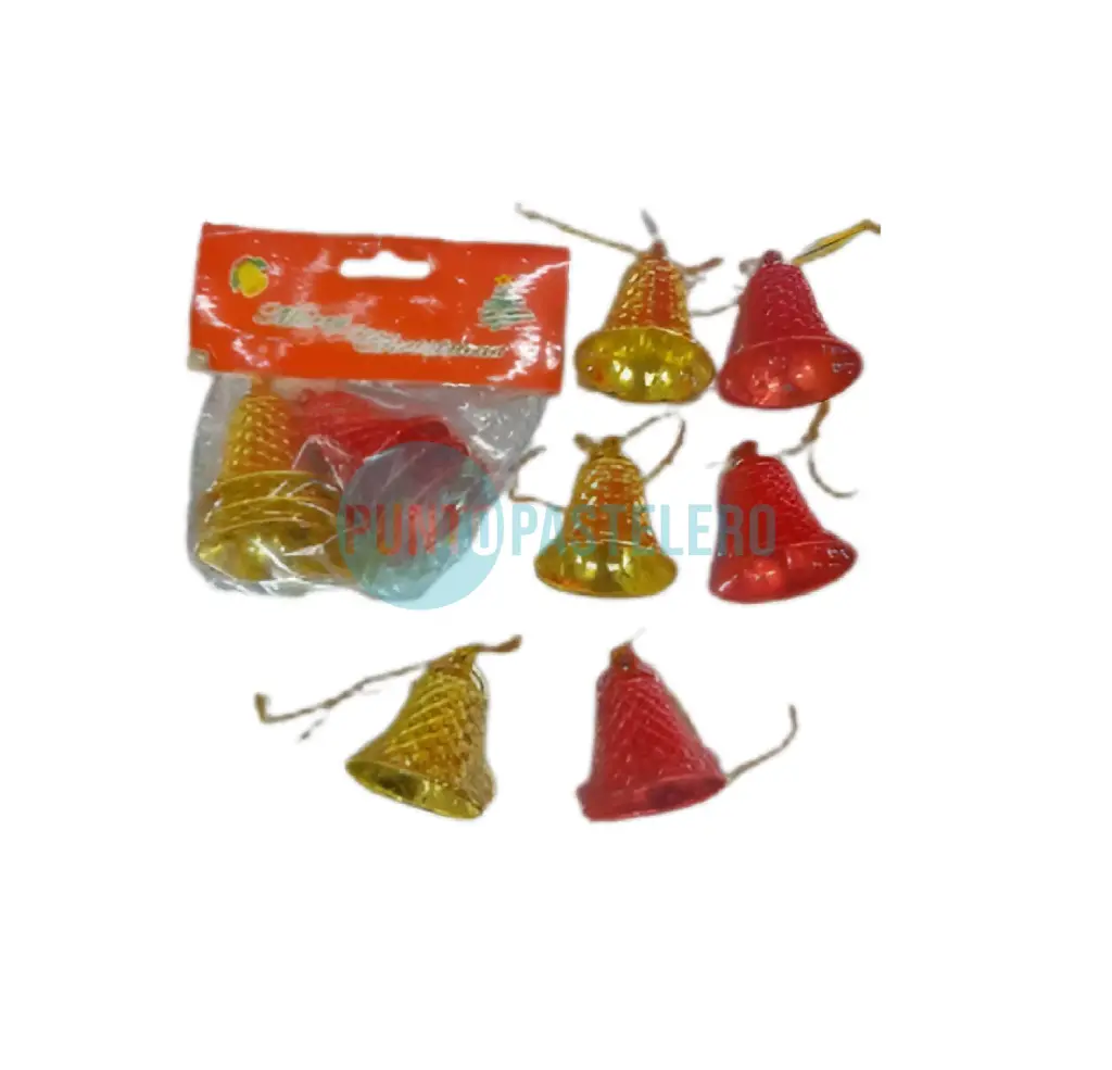 ADORNO NAVIDEÑO CAMPANITAS 5 CM (12 U.)