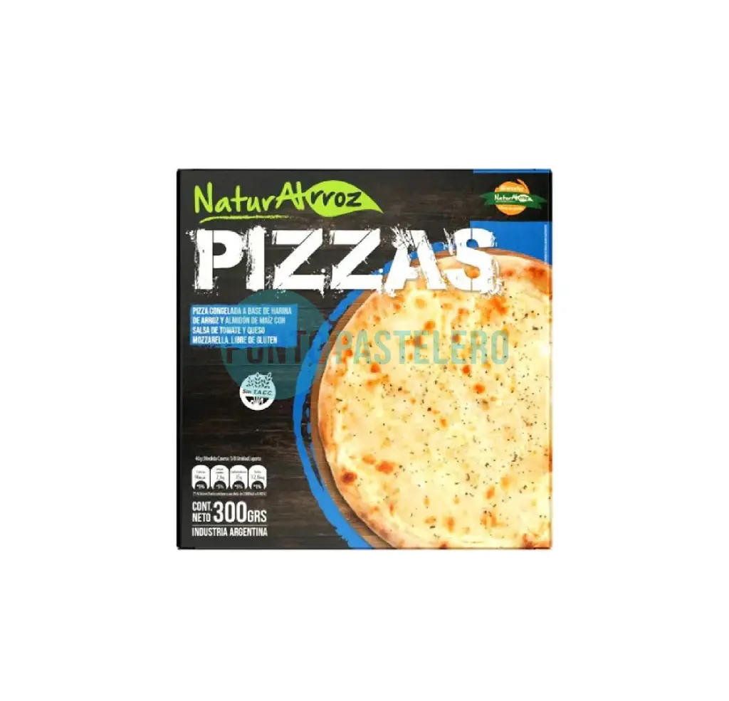 PIZZA HARINA DE ARROZ MUZZA (X 300 GR.) (SIN TACC)
