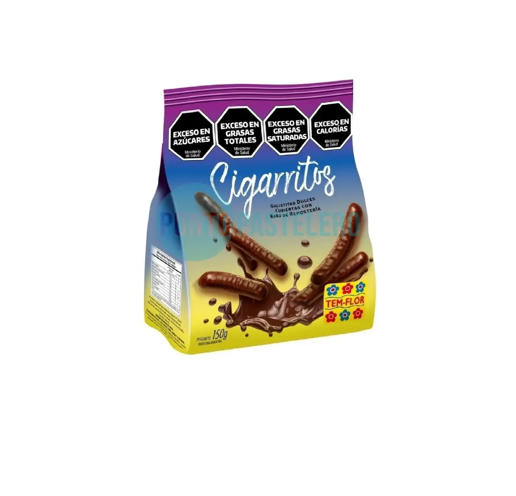 CIGARRITOS DE CHOCOLATE TEMFLOR ( X 150 GR.)