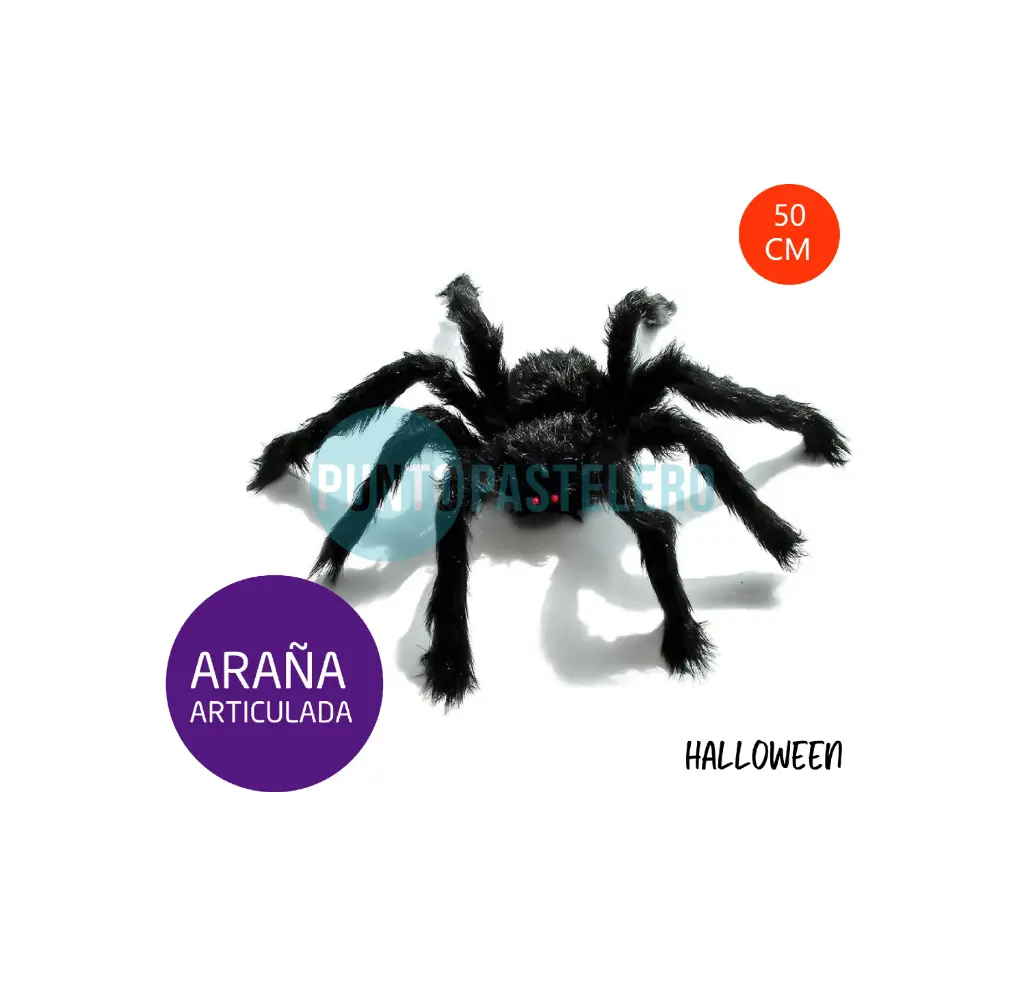 [6916390040134] ARAÑA PELUDA HALLOWEEN ARTICULADA CHICA (10X50 CM)