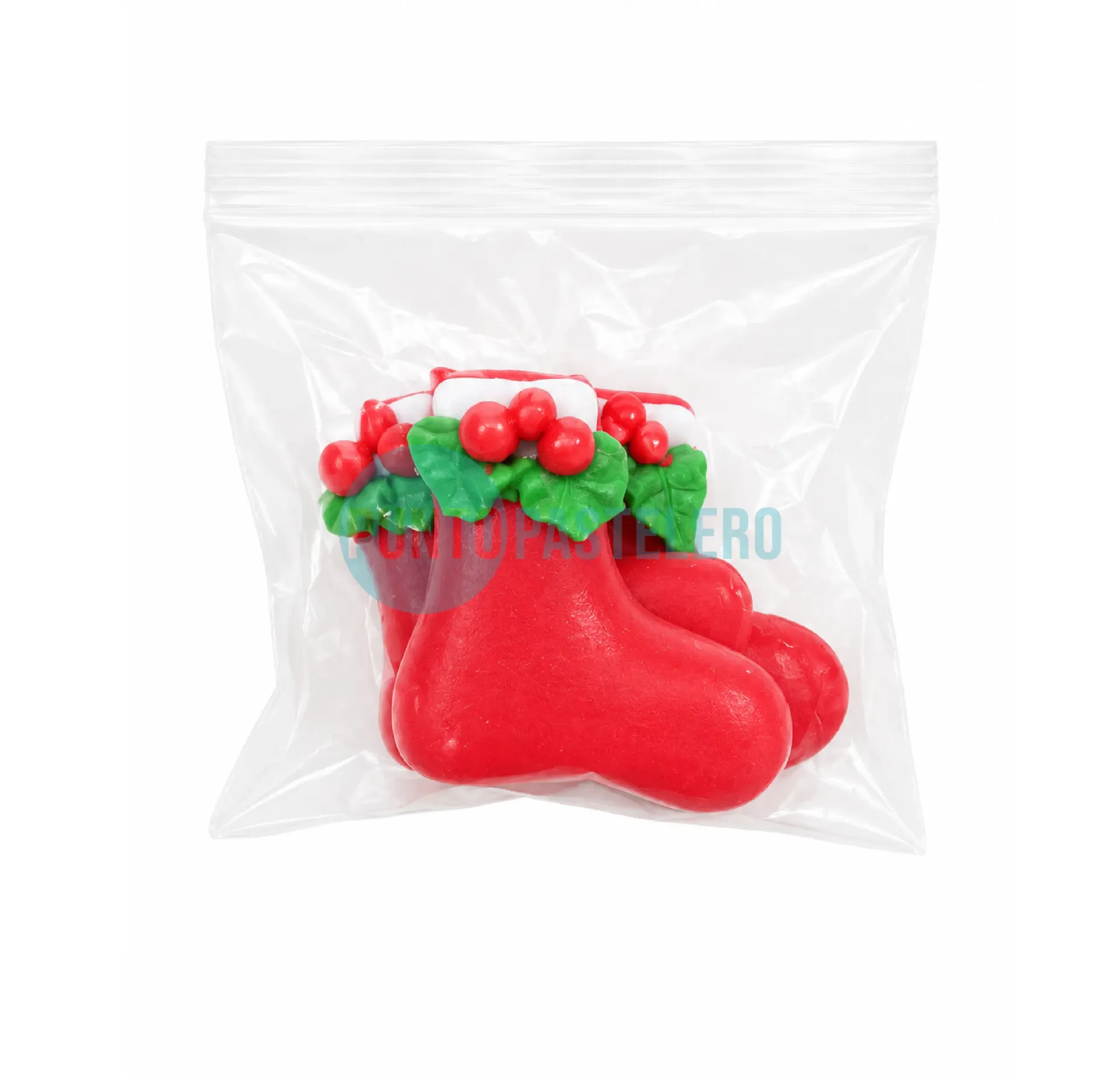 [036458] APLIQUE GLASE FLUIDO BOTITAS NAVIDEÑAS (X 3 U.)