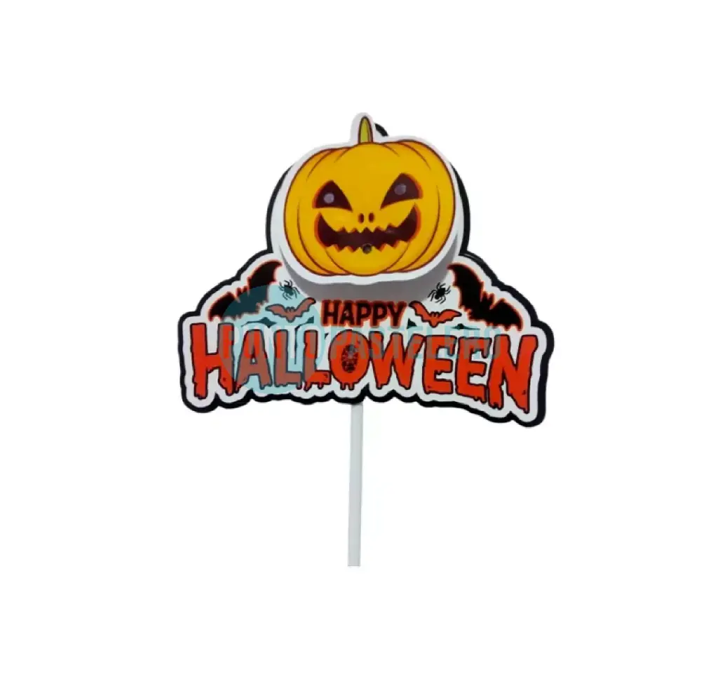 [000000053530] ADORNO PINCHE HALLOWEEN 3D CALABAZA CON LUZ CALUMI