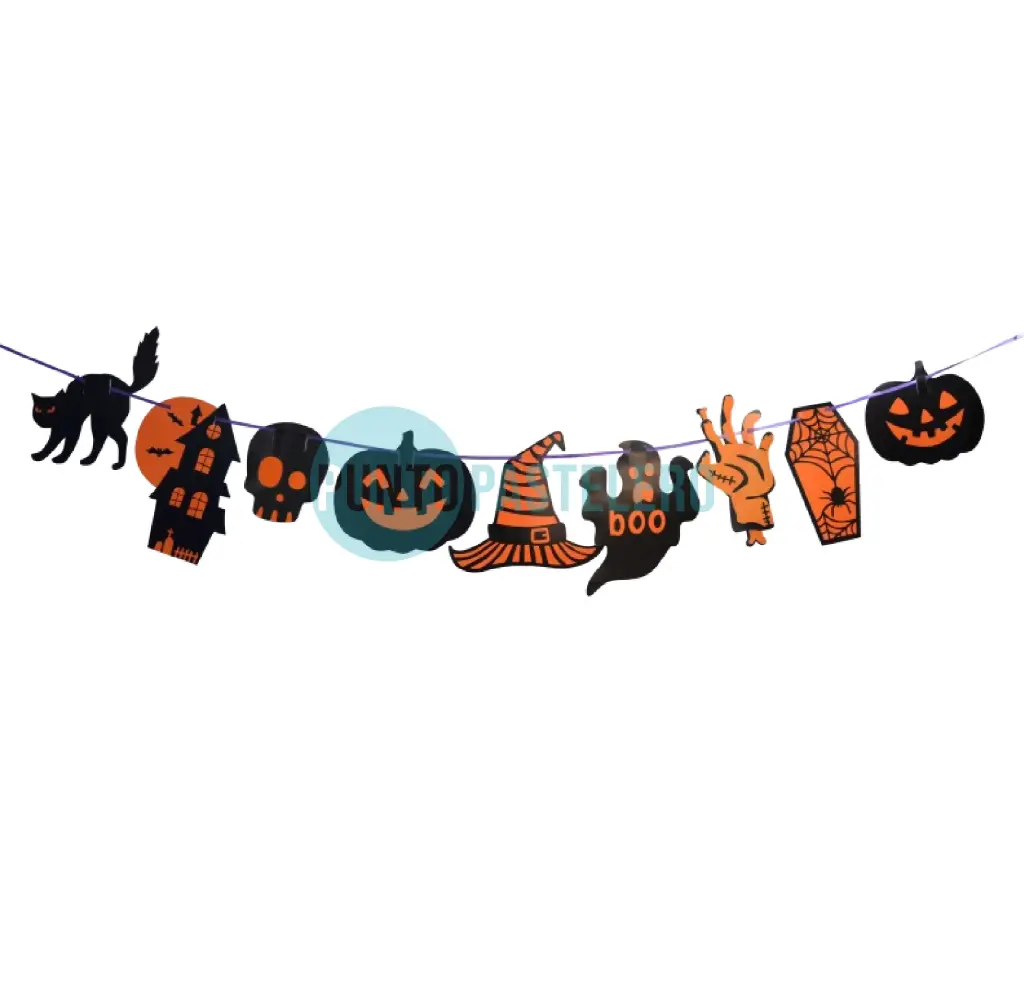 [7792273071001] BANDERIN HALLOWEEN SILUETAS SURTIDAS COLGANTES
