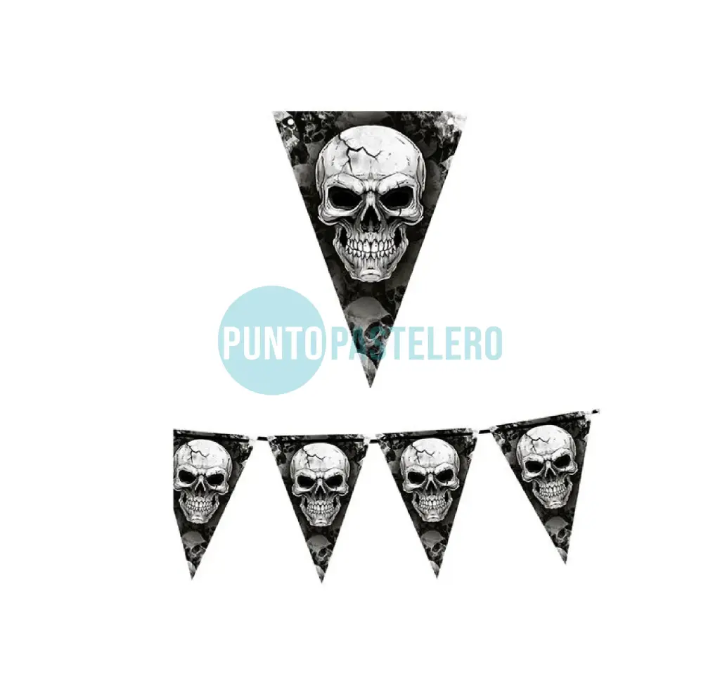 [6797408205697] BANDERIN TRIANGULAR CALAVERA TERROR