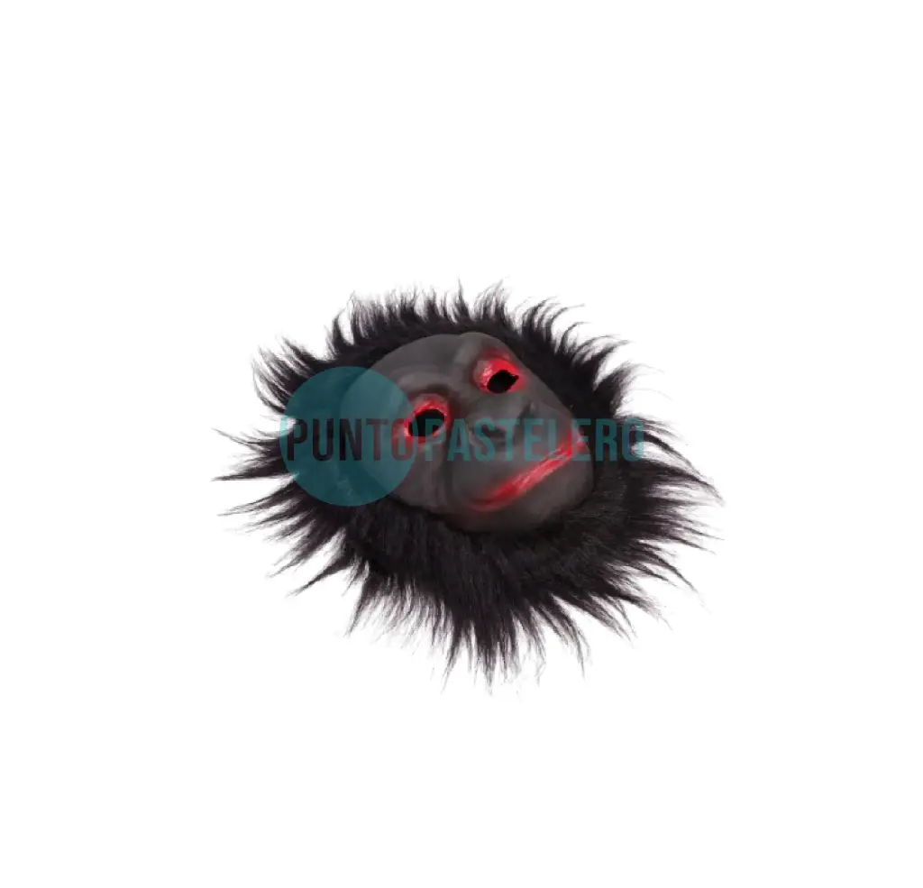 [00100007] CARETA MASCARA DE GOMA EVA CON PELO DE MONO