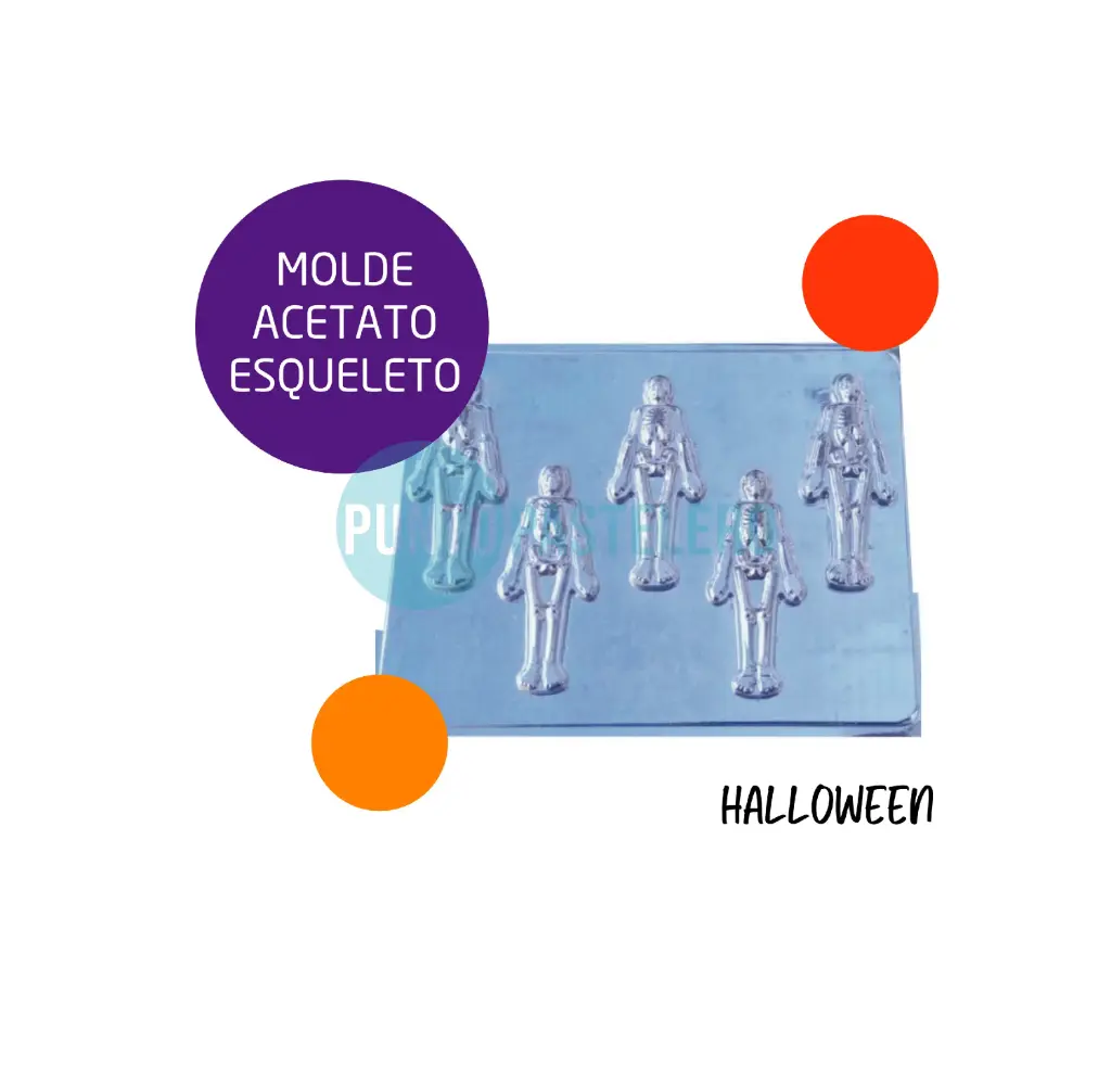 PLACA ACETATO ESQUELETOS HALLOWEEN [B7]
