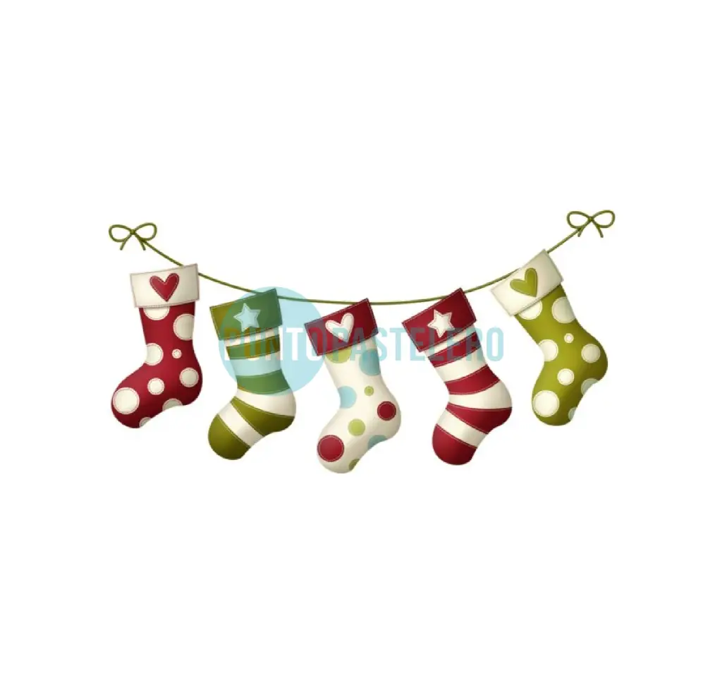 BANDERIN MEDIAS NAVIDEÑAS (X 3 U.)