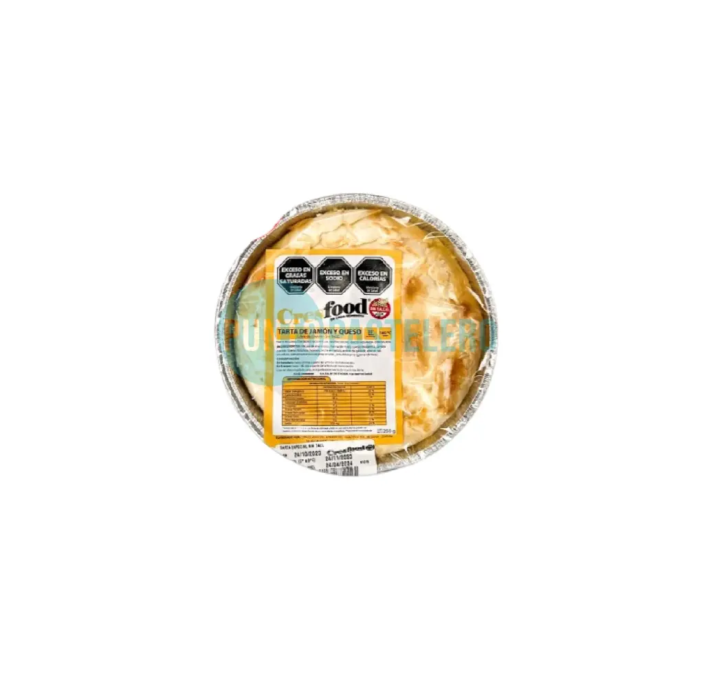 [0727373048674] TARTA CRESFOOD JAMON Y QUESO (SIN TACC)