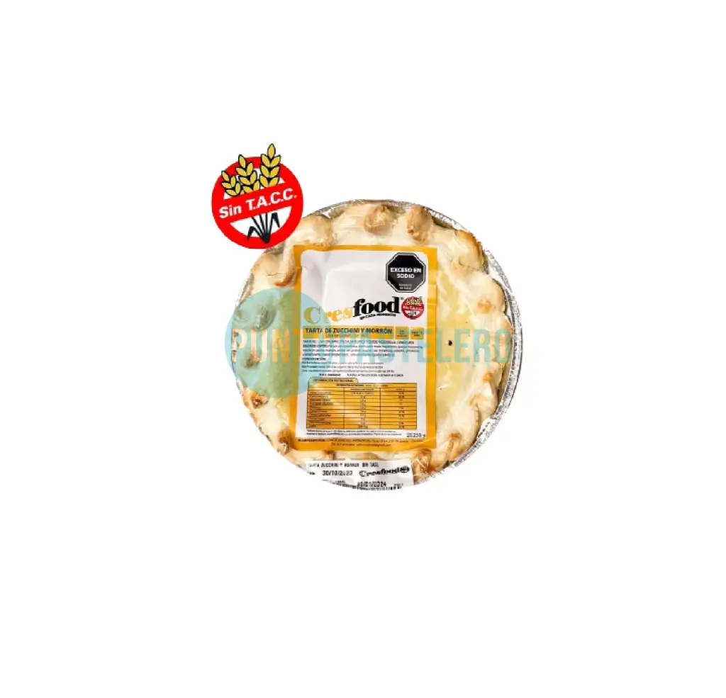 TARTA CRESFOOD ZUCCHINI Y MORRON (SIN TACC)