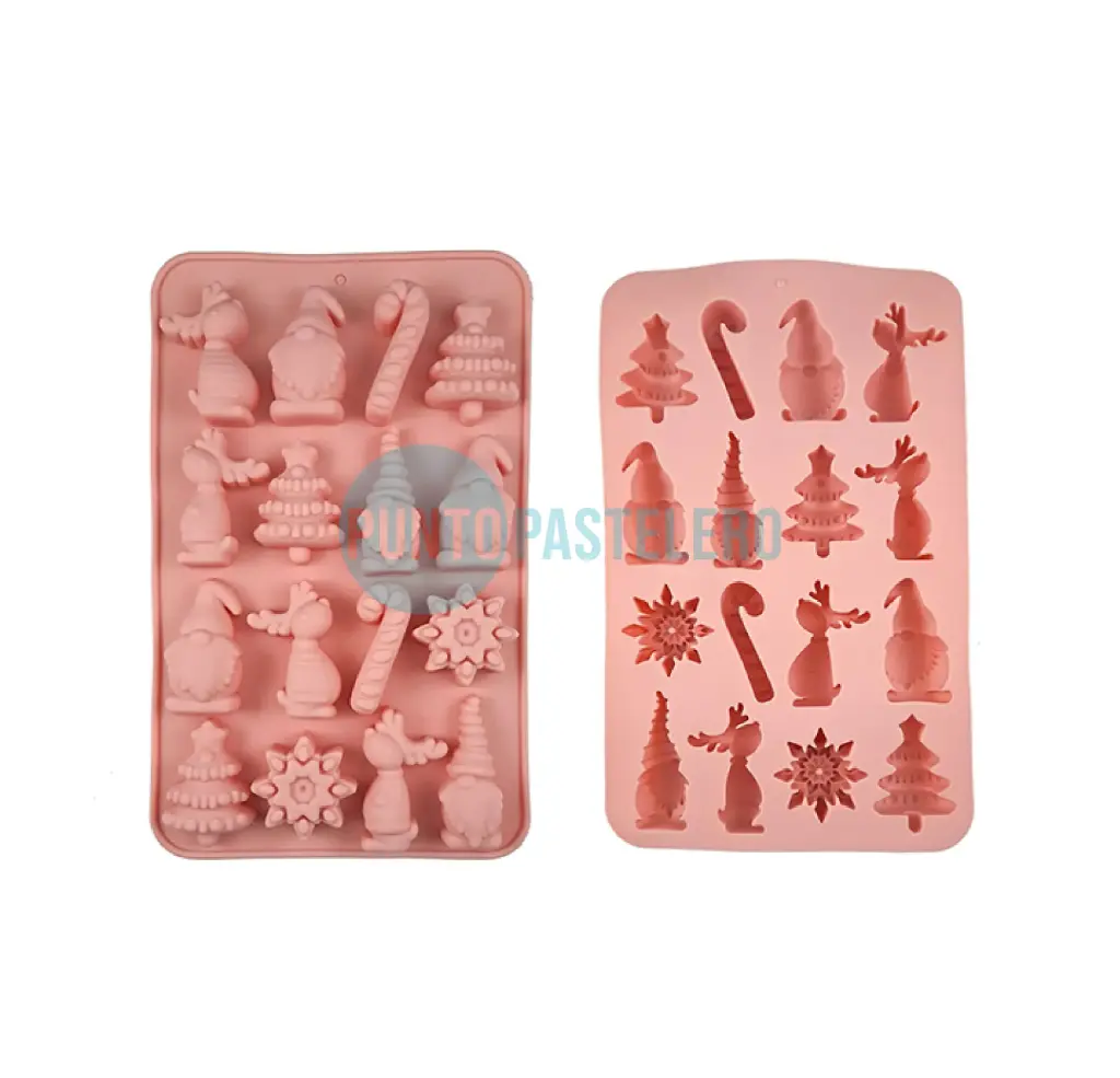 MOLDE SILICONA NAVIDAD 16 FIGURAS (SURTIDAS) [P]