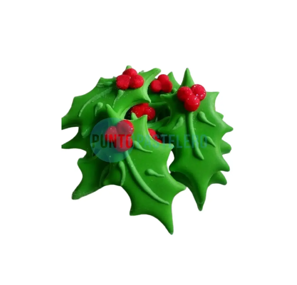 FIGURA DE GLASE FLUIDO NAVIDEÑA MUERDAGO (6 U.)