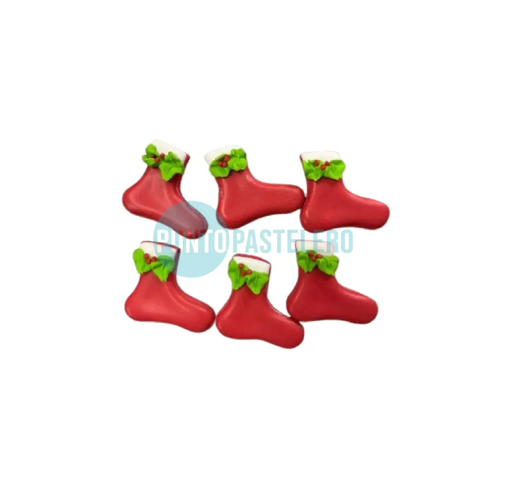 FIGURA DE GLASE FLUIDO NAVIDEÑA BOTITA (6 U.)