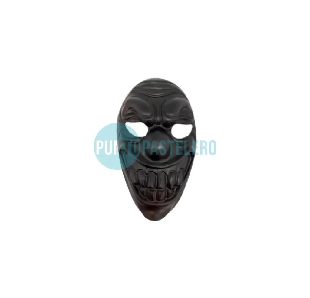 CARETA PLASTICO PAYASO TERROR TOTAL BLACK