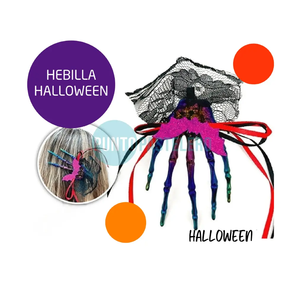 [6902934214543] HEBILLA HALLOWEEN MANO CON TUL